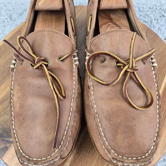 Polo Ralph Lauren Wyndings Brown Leather Daily DRV Driving Moc Loafer Men 11 D - Picture 7 of 14